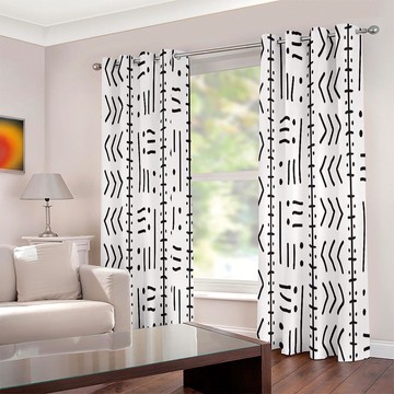 Cultural Unique Bath Mat White and Black Bathroom Rug (LARGER SIZES AVAILABLE)