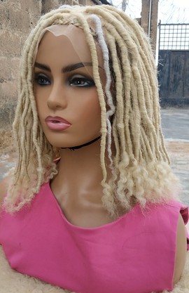 613 goddess bob locs,soft locs, frontal wig
