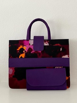 Abimbola Maxi Bag (Purple)| Ankara Bag| Gifts For Her| Gifts For Mom| Ankara Fabric Bag