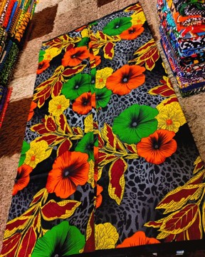 munirat colorful Ankara fabric, 6yards pure cotton