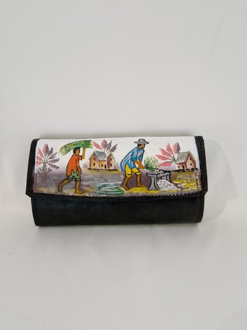 Handmade leather wallet Hand painted 💕