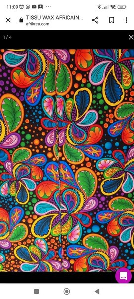 Tissu wax africain Ankara fabric imprimée wax motif