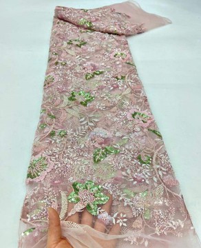 Beaded lace, fabric for wedding, lace for wedding dress, lace   (5 yards )