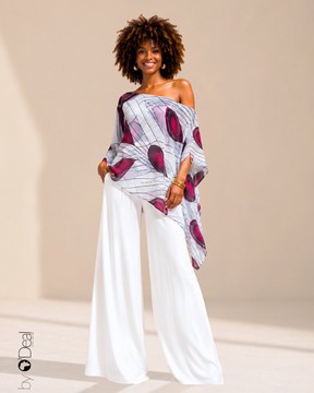 Mini kimono dress / asymmetrical tunic / chiffon beach square