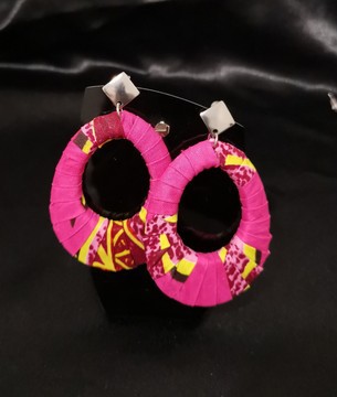 Pink wax earrings!