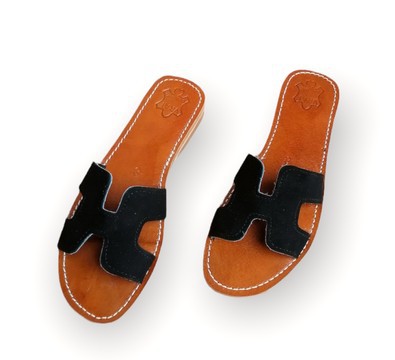 Sandale en cuir véritable haute qualité fait main mode femme