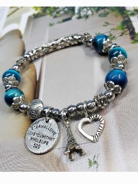 Blue tiger's eye bracelet 💎/natural stone/Madagascar