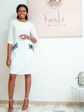 Mahutin dress, white