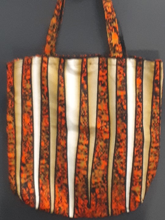 Striped tote bag