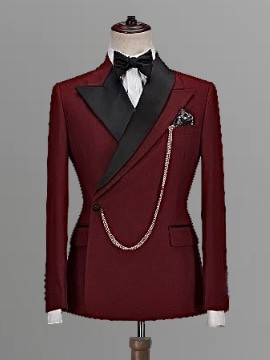 Costume portefeuille bordeaux. Best-seller