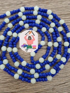 Bright baya in the dark royal blue