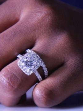 2pcs shiny zircon pearl ring/set new fashion /Sterling silver 2pcs