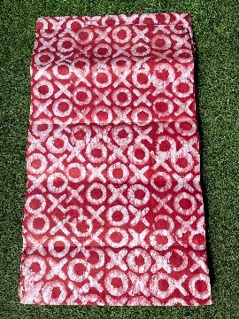 Tissu Batik 100% coton Rouge/blanc (5 yards)