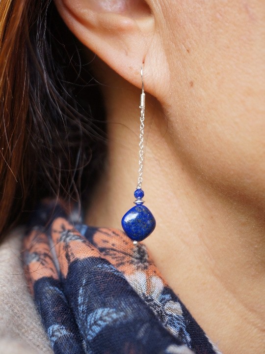 Lapis Lazuli Pendant Earrings