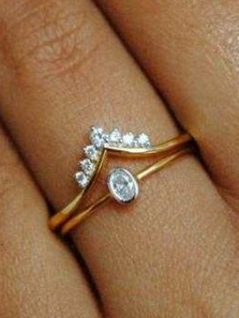 Stack ring -Rosegold ring pair/gift ring/wedding and engagement