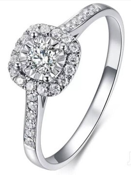 Silver Glitter Proposal Ring/wedding/engagement/gift/fashion
