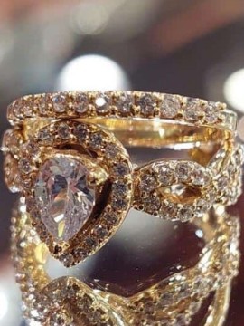 Promesse super délicate classique/fiançailles/mariage/bague cadeau/bague traditionnelle/14 carats