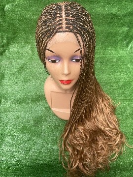 Perruque française curl 4 * 4 fermeture perruque tressée