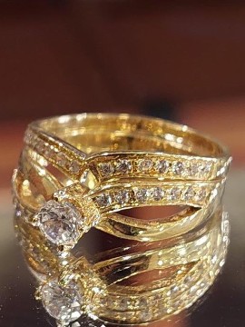 bagues de coupe solide en zircone vintage/bague de mariage/bague de fiançailles/cadeau pour elle/bague de 14 carats pour elle