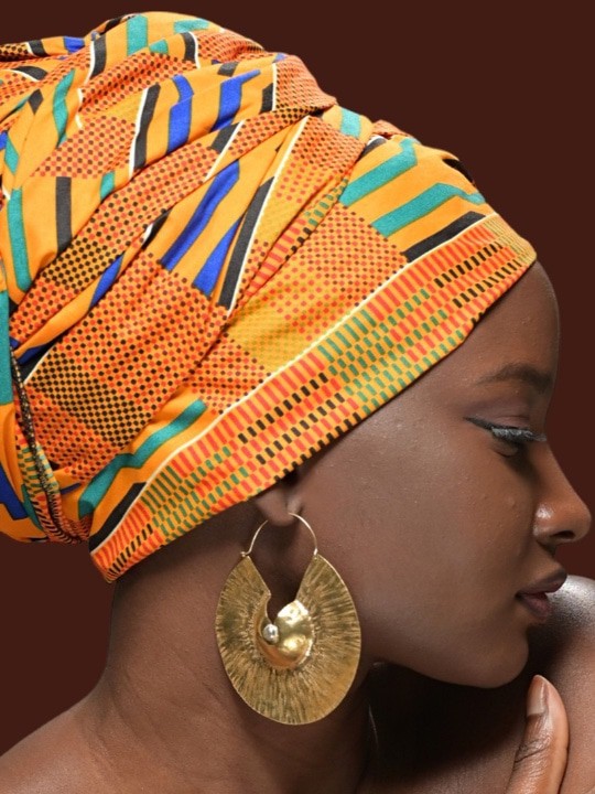 Boucles d'oreille bronze "NDADJE"