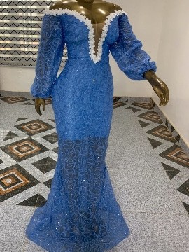 Mermaid prom wedding dress/reception dress/African evening dress