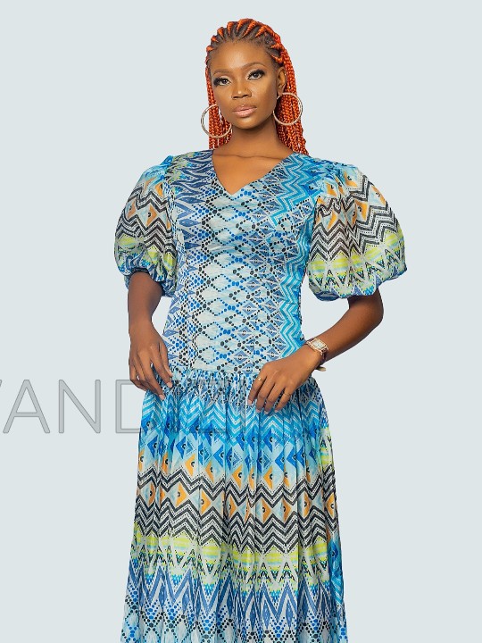Chiffon Dress, African Print Long Dress, Maxi Dress, African Clothing For Women
