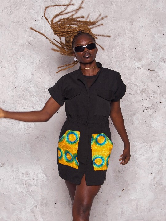 Mars Cinched-Waist Dress