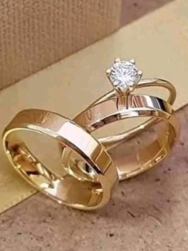 Stack ring -Rosegold ring pair/gift ring/wedding and engagement