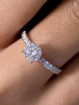 Bague fleur de naissance/bague délicate Cacana/cadeau pour elle/bague de proposition/or blanc
