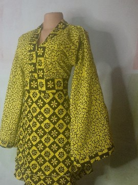 Ankara midi dress, mixed prints