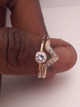 African traditional wedding rings pair-10k