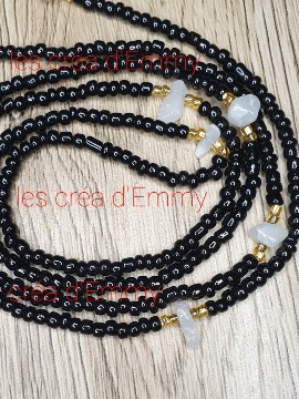 Baya black with natural stone