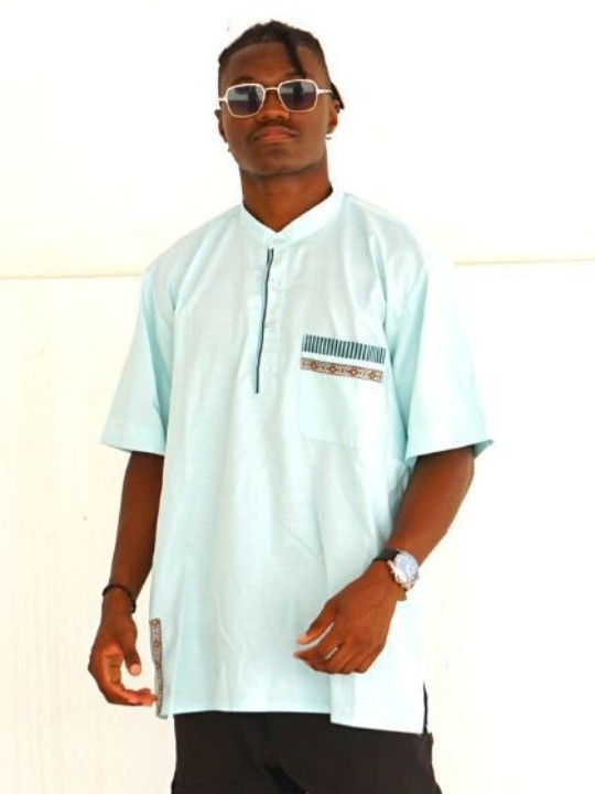 Traditional Unisex Blue Berber Shirt