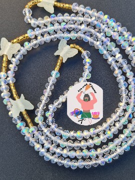 Transparent baya with luminous butterfly