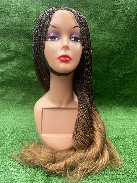French curl braided wig(4*4) closure