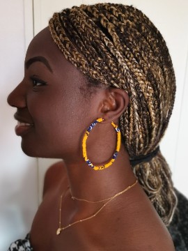 Yellow wax hoops