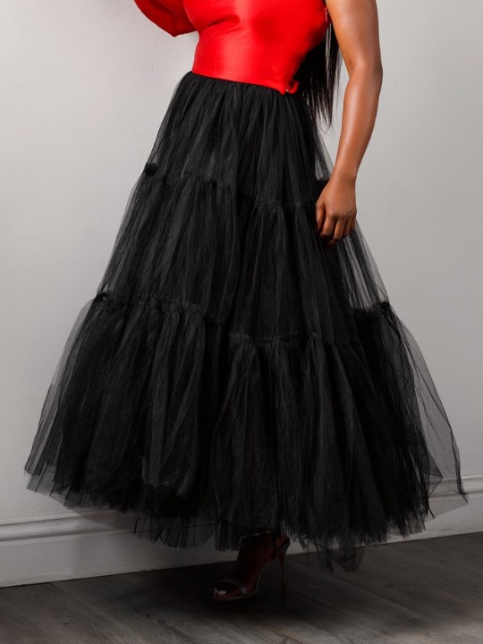 TIERED TULLE SKIRT