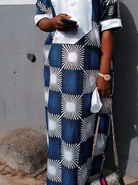 Robe longue africaine Brkkytee Maxi, robe libre africaine