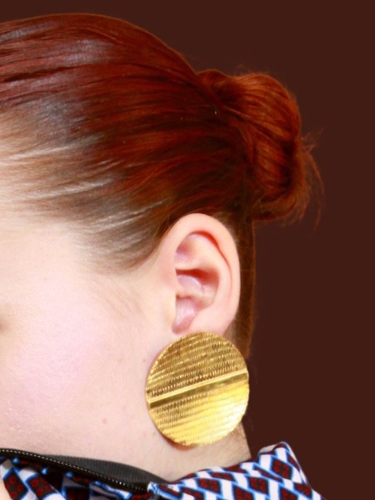 Boucles d'oreilles bronze " Fleuve"