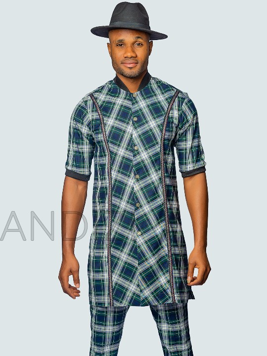 Window pane African Mens Suit, African Men Clothing, African Wedding Men, Mens wear