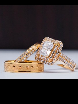 2pcs Solid 18karat wedding ring/fashion/gift ring