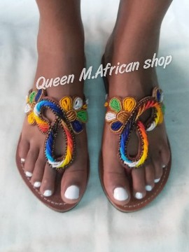 African Women Maasai Sandals