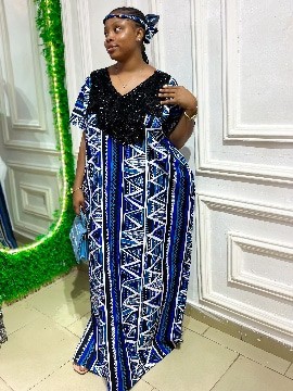 Robe imprimée africaine, ankara bubu, robe à paillettes, ankara avec robe à paillettes
