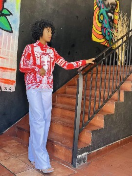 Ensemble chemise et pantalon/collection LAMBAOINE/ Madagascar