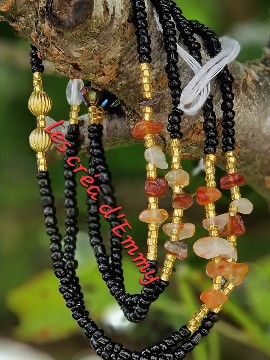 Baya black with stones